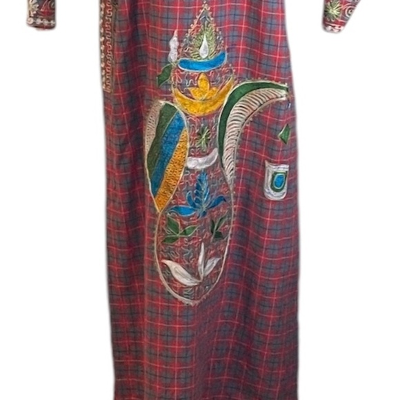 Vintage Handmade Embroidered Middle Eastern Kaftan- See measurements for Size - Picture 5 of 9